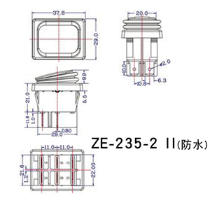 Zing Ear 125VAC 250VAC4ピンオンオフDPST1P1Tロッカースイッチ防水 - Product Image 4