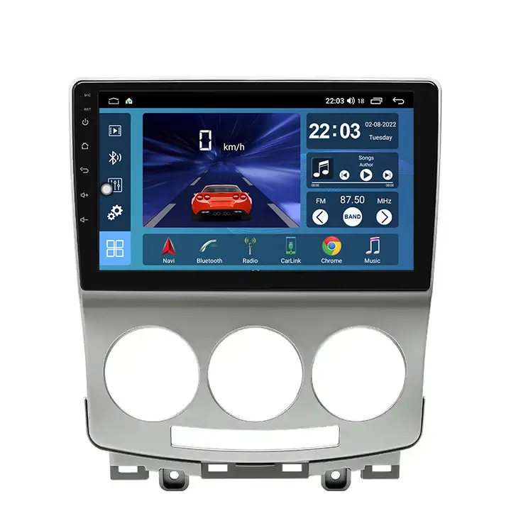 Aijia 9 Zoll Android Auto Stereo Autoradio für Old Mazda 5 2005-2010 Auto GPS Radio mit Lenkrads teuerung USB Carplay