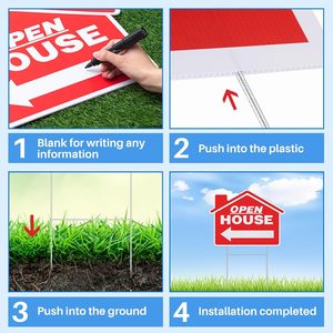 Tùy chỉnh bất động sản sân dấu hiệu đứng trắng A3 bãi cỏ dấu hiệu bài Board Tấm Nhựa Tùy Chỉnh sân bán dấu hiệu và thẻ - Product Image 4