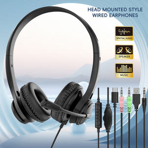Có dây USB Tai nghe văn phòng máy tính tai nghe Headband có dây máy tính trung tâm cuộc gọi điện thoại tai nghe với microphone - Product Image 5