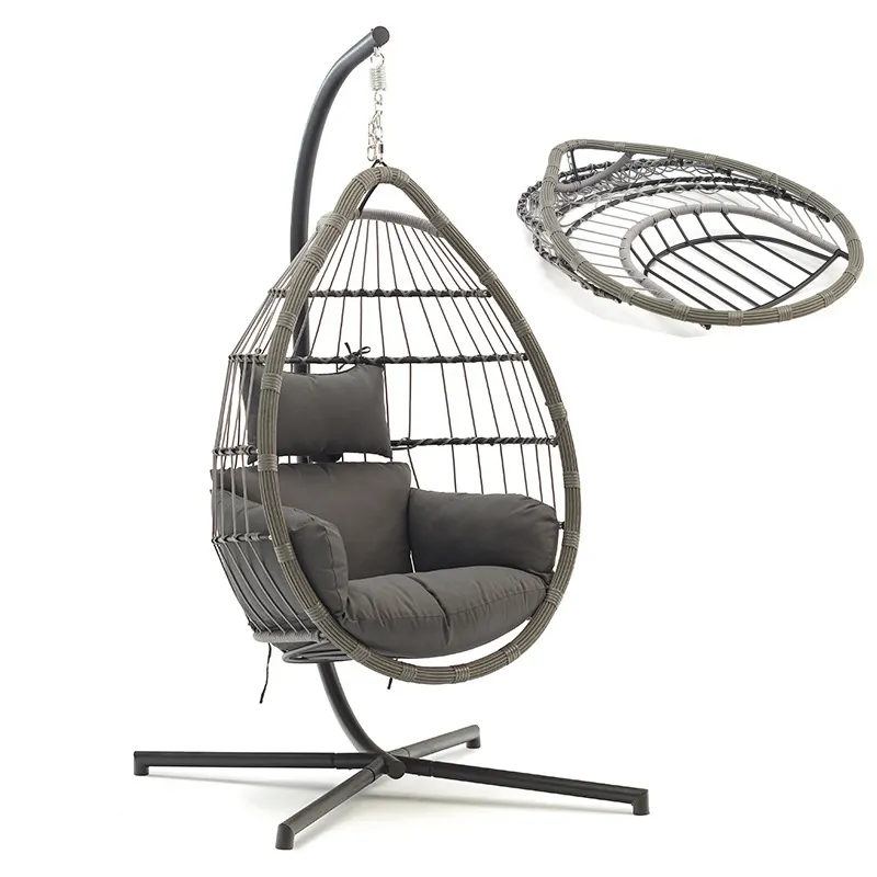 Outdoor Garden Furnitures Hanging Chair PE Rattan Garden Patio Egg Swing Chair Room Hanging Chair for Bedroom