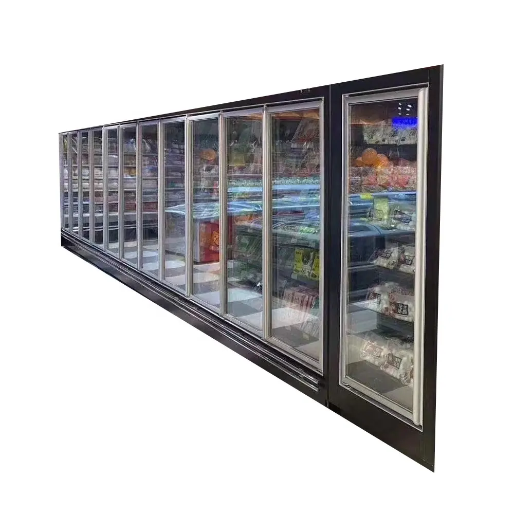Özelleştirilmiş reach ticari buzdolabı yedek soğutucu cam kapılar raf tedarikçileri