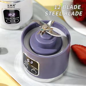 Toptan taşınabilir Mini meyve sıkacağı Blender 6 demir bıçakları araba RV için şarj edilebilir USB kişisel güvenlik taze sıkılmış suyu karıştırma