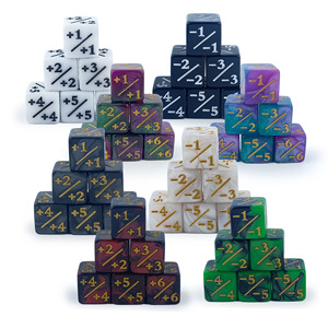 16mm +/- Plus Sign Minus Sign Stationery Plastic Cube Plastic Dice +1 and -1 Counter Block - Product Image 1