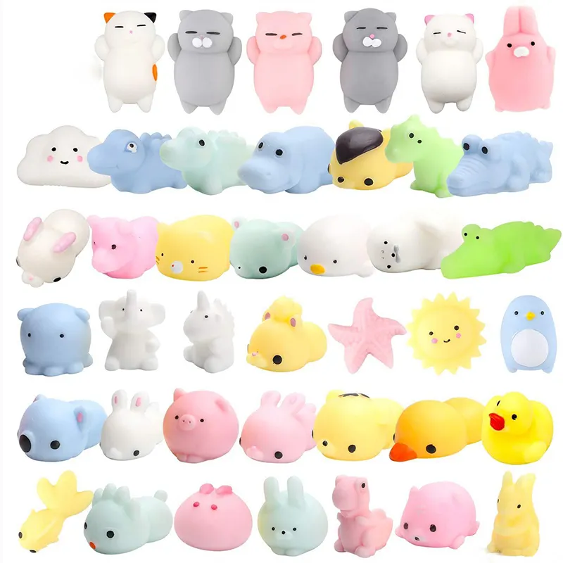 2022 Favors Squishy Small Toy 85 species of Cute Animal Fidget Toy Soft TPR Stress Relief Squeeze Mini Mochi Squishy