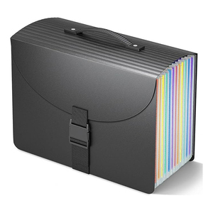 Organizador de archivos de acordeón con 13 bolsillos, archivos de suspensión de tamaño A4, caja de archivos extensible portátil con asa hecha de Material PP - Product Image 1