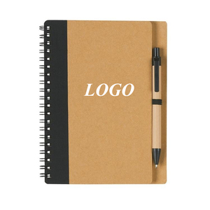 Custom Spiral <strong>Notebook</strong> <strong>With</strong> Logo <strong>Notebook</strong> <strong>With</strong> Pen and Logo Kraft Paper <strong>Notebook</strong> - Product Image 1