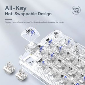 攻撃サメK21ワイヤレス三モード数字メカニカルキーボードホット交換可能21キーミニ数字パッドキーパッド - Product Image 5