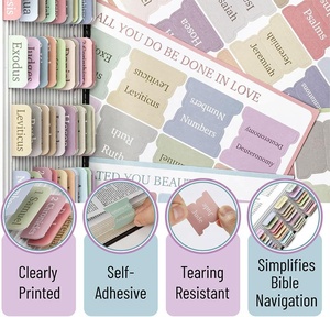 <strong>Bible</strong> Index Tabs Self Adhesive 75pcs Per Set Ready to Ship Paper <strong>Bible</strong> Sticker Tabs for Remark