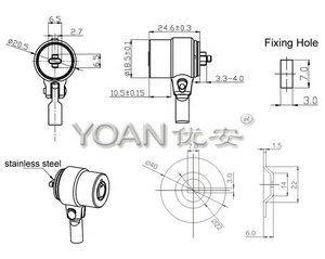 Bloqueo de cable de bobina y anclaje para teléfonos, escritorio, tableta, POS,PC, ordenador y portátil con llaves por igual/difer y sistema de llave maestra - Product Image 2