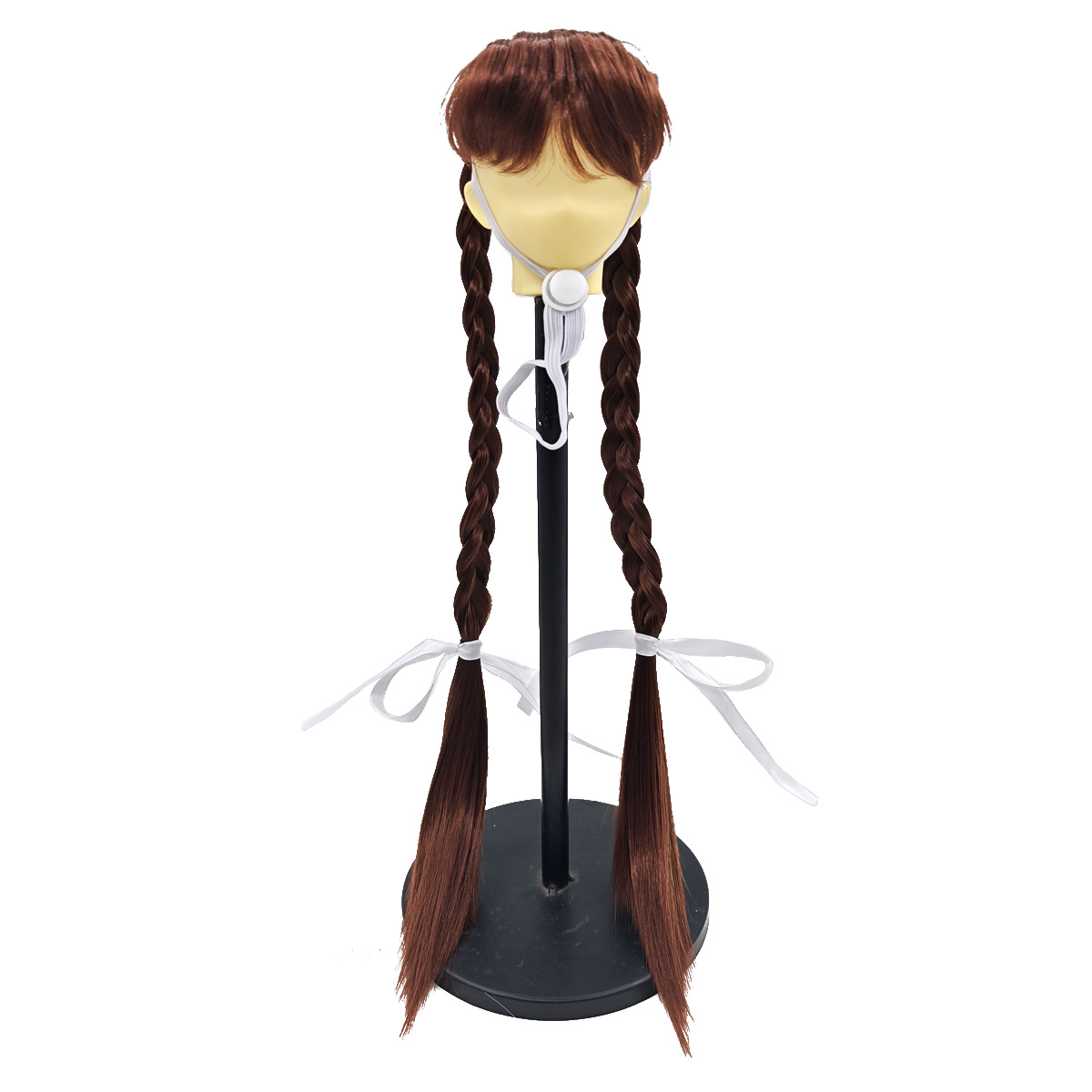 Ruban double tresse d'oie-marron foncé