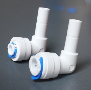 水塑料管件直1/4 “3/8” 外径软管连接1/4 “阀杆快速接头反渗透水族箱系统 - Product Image 2