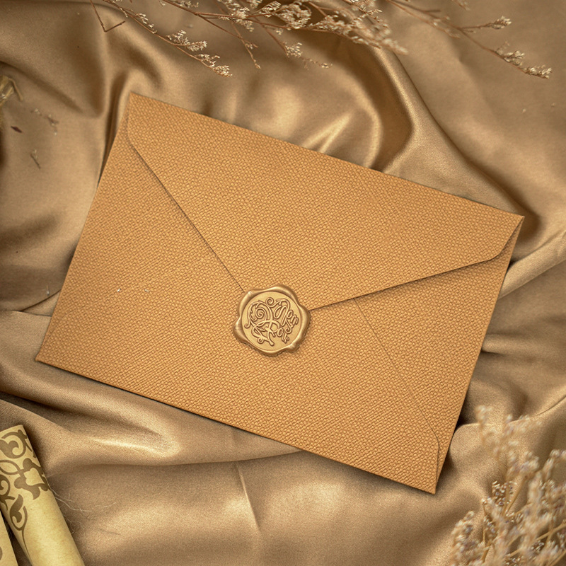 Brown with wax seal sticker