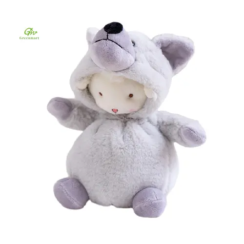 Greenmart personalizzato trasformabile pecora farcito morbido bambola portachiavi personaggio personalizzato peluche trasformazione animale giocattolo