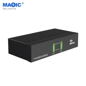 Industrial VGA <strong>KVM</strong> <strong>Switch</strong> 1440P 60Hz 2 Ports <strong>1</strong> Out USB <strong>KVM</strong> <strong>Switch</strong> Console with Audio USB Hub Converter for Monitor