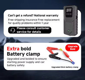 เครื่องจั๊มสตาร์ทรถยนต์แบบพกพา600A 6000มิลลิแอมป์ต่อชั่วโมงแบตเตอรี่ลิเธียม12โวลต์แบบถือแบตเตอรี่มัลติฟังก์ชั่น - Product Image 5