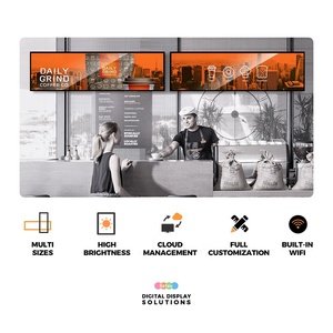 Ultra Wide Shelf Edge Advertising Digital Signage Monitor Type Stretched Bar <strong>LCD</strong> <strong>Display</strong> Screen <strong>with</strong> CMS <strong>Software</strong> - Product Image 3