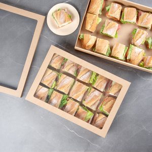 Handmade Custom Kraft <strong>Rectangle</strong> Packaging <strong>Boxes</strong> with <strong>Window</strong> Lid for Food Storage and <strong>Display</strong> - Product Image 3