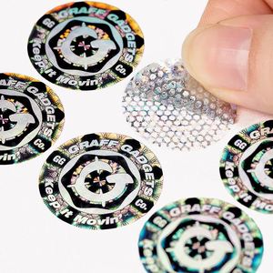 AI-MICH ucuz Hologram 3D anti-sahte güvenlik etiketi etiketleri ile özel Qr kod Logo sahteciliğe karşı etiket
