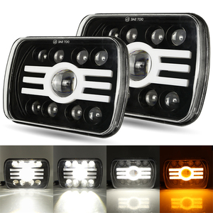 Led off Road <strong>Lights</strong> 5x7 Led Headlight Wih DRL Turn signal Lamp 7&quot; Rectangular Headlight Truck Led Lamp Led Projector Lens 12v - Product Image 4