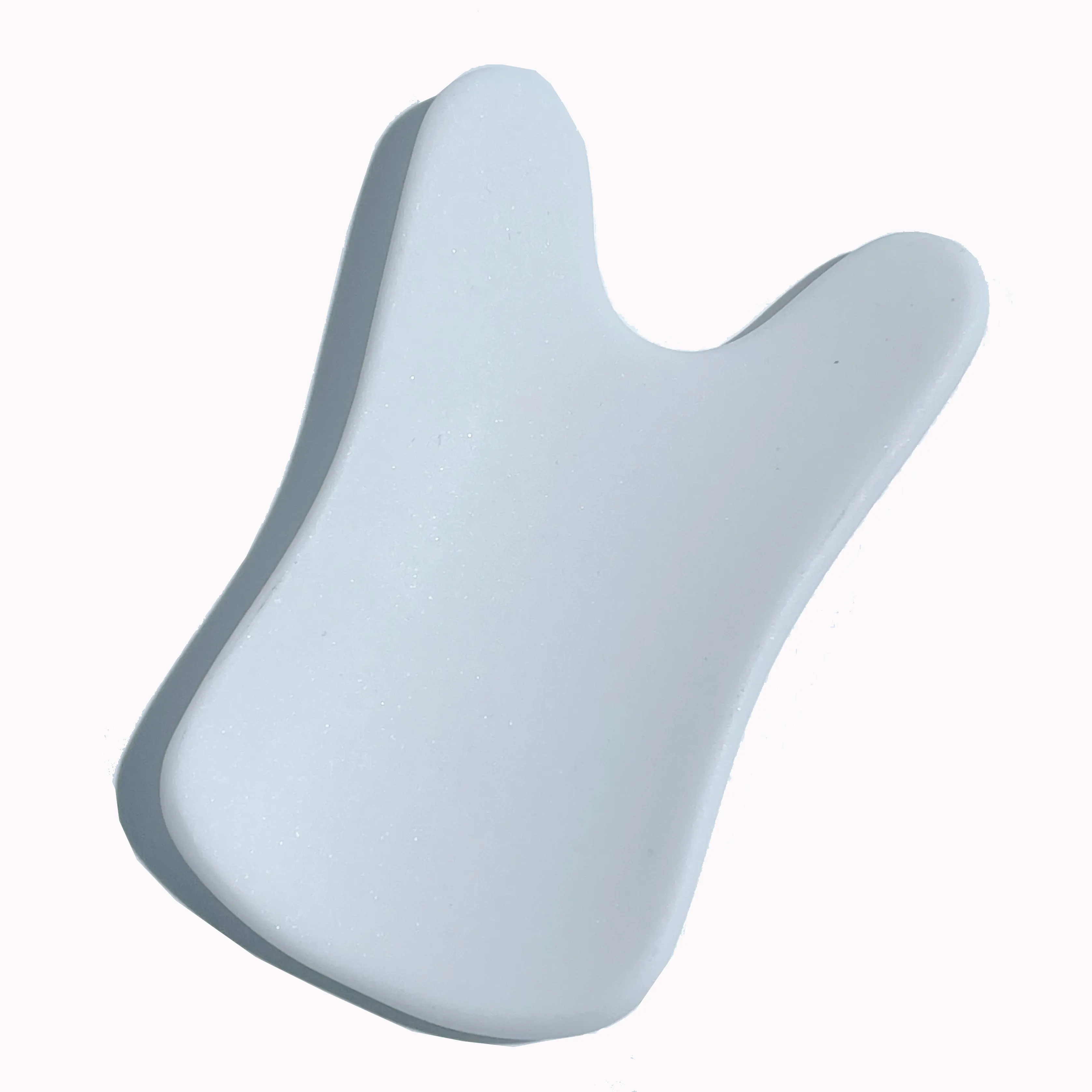 Or offre personnalisée porcelaine blanche céramique Gua Sha planche outil de massage pour les soins de la peau