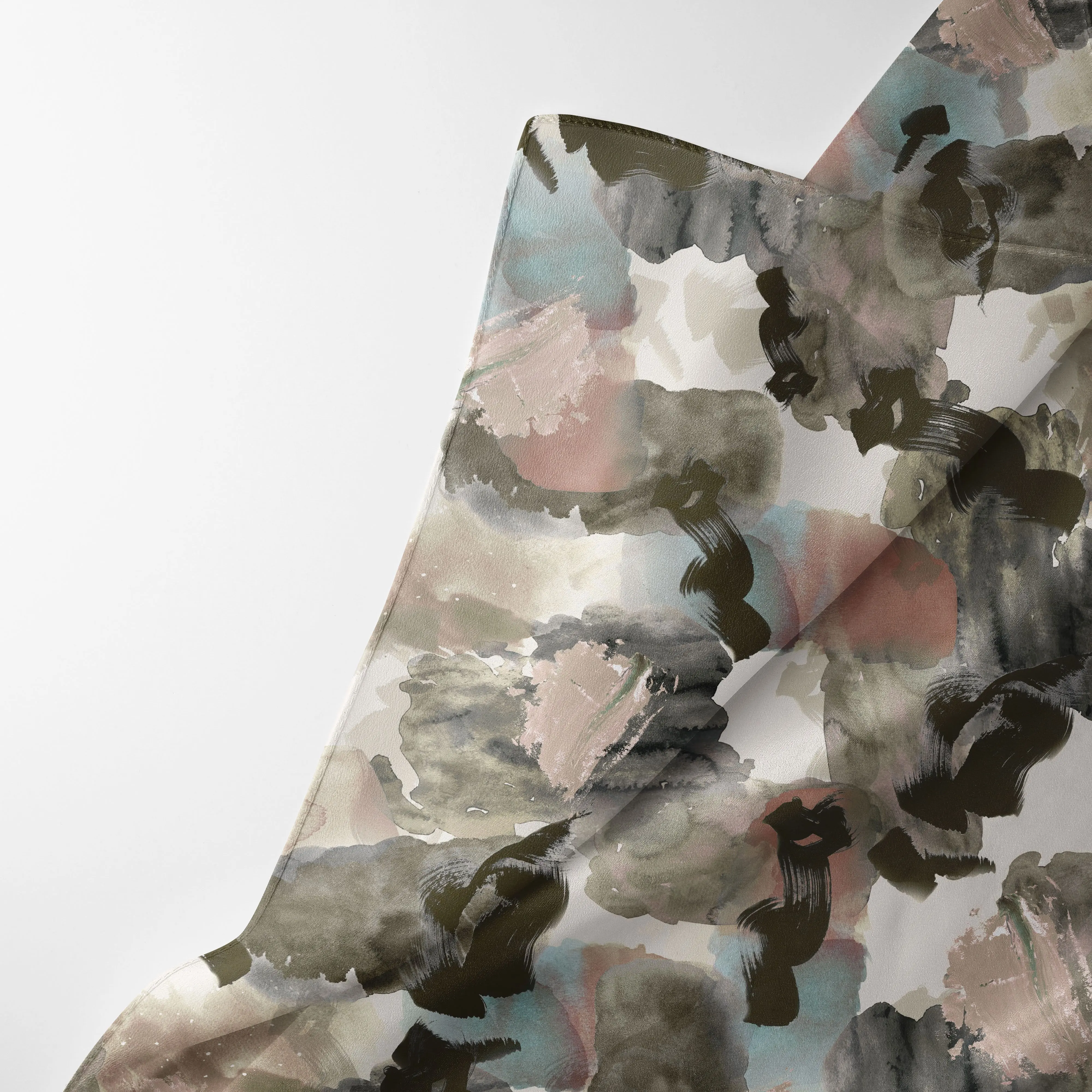 New design fabric abstract printing 50D Stretch satin custom digital print polyester fabrics for dress scarf