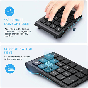 Teclado numérico inalámbrico para ordenador portátil, accesorio silencioso personalizado con Bluetooth, 22 teclas, numérico, para MacBook, escritorio, PC - Product Image 5
