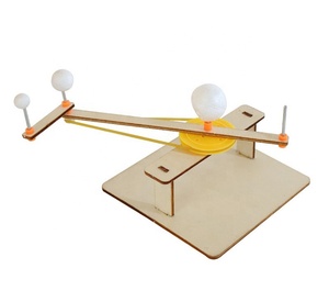 Creative Sun Earth Moon Model Hand Shake Three <strong>Ball</strong> Instrument Sun Earth Moon DIY Technology Small Production Small <strong>Experiment</strong> - Product Image 4