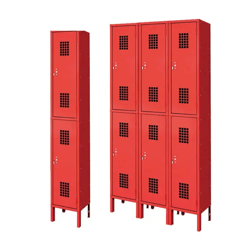 Custom metal Beautiful Colorful 2 door steel Clothes Locker With Legs From China