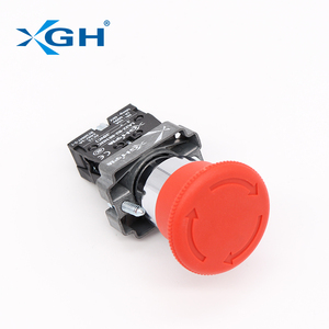B2 Testa di Serie di Diametro 40 MILLIMETRI di Spinta di Blocco Rotazione di Uscita Di Arresto di Emergenza Push Button Switch - Product Image 1