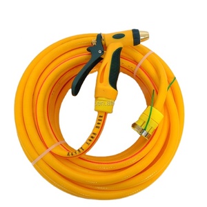 75 רגליים PVC גן צינור 5/8 "מזהה עם 3/<span class=keywords><strong>4</strong></span>" GHT פליז אבזרי עבור מהיר מים העברת אין לחץ לאבד צינור