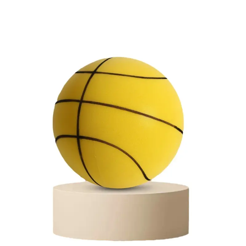 Sessiz basketbol raket topu çocuklar için kapalı eğitim bebek sessiz sünger elastik küçük deri topu oyuncak toptan