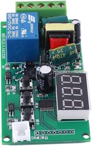 デジタルタイマーリレースイッチモジュール、時間遅延リレーコントローラーボードAC110V220V LCDディスプレイタイマースイッチトリガーモジュール