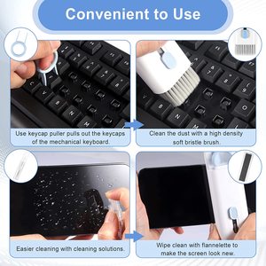 Klavye için temizleme fırçası 7 in 1 klavye temizleme kiti kulaklık temizleyici anahtar temizleme kalem ile yumuşak Airpods için - Product Image 5