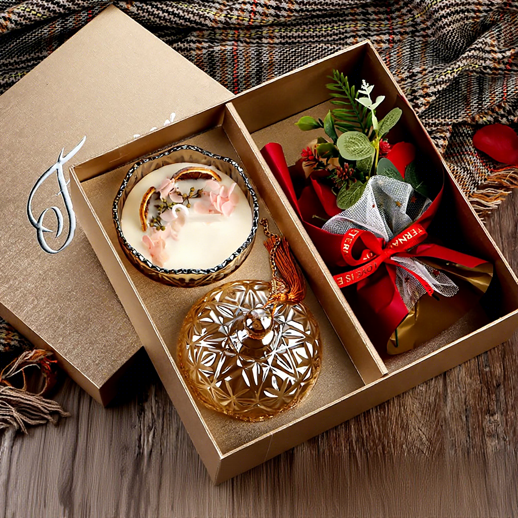 Caja de regalo "Lactancia de ensueño" + aromaterapia en bouquet