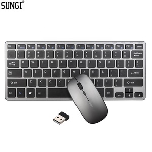 Bluetooth <strong>Keyboard</strong> and <strong>Mouse</strong> Combo <strong>2</strong>.4G+BT Dual Mode Rechargeable Office <strong>Keyboard</strong> and <strong>Mice</strong> Set for Laptop Desktop Notebook - Product Image 1