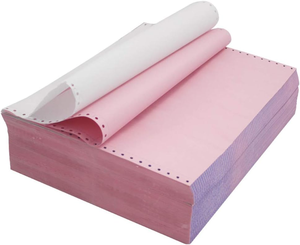 Papel sin carbón de impresión CB/CFB/CF 45-120GSM Papel de computadora NCR Hojas de papel Copias de formularios para factura - Product Image 1