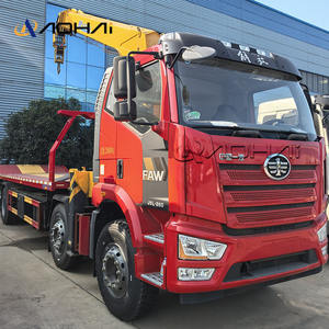 Fabrik preis FAW Wrecker Truck 5 Tonnen 8 Tonnen 10 Tonnen Teleskop ausleger LKW-Kran lader Kran mit Motor pumpen motor - Product Image 3