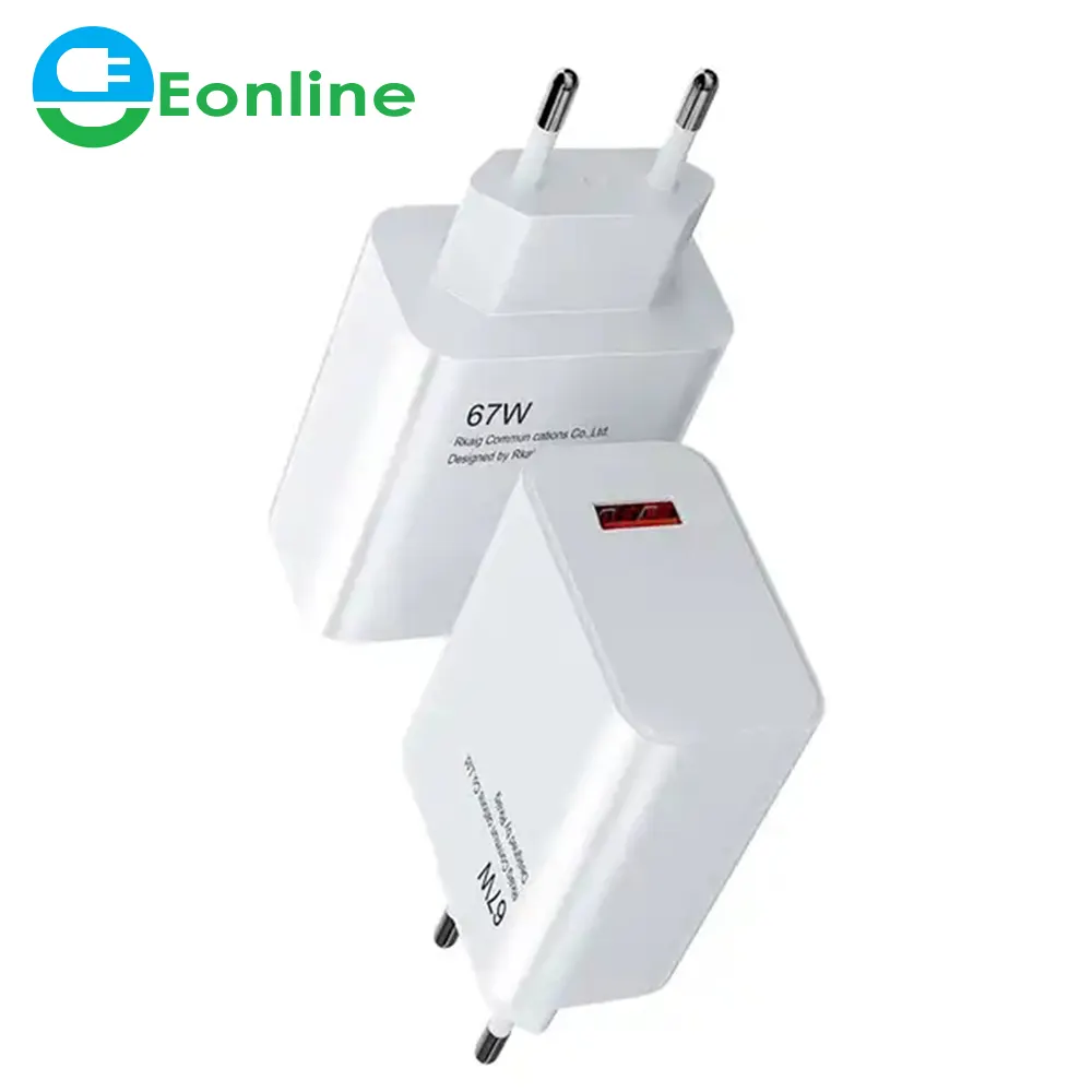 EONLINE 3D 67W 고속 충전 USB C 충전 3.0 PD USB 타입 C 고속 충전 어댑터 10A 타입 C 케이블 전화 액세서리
