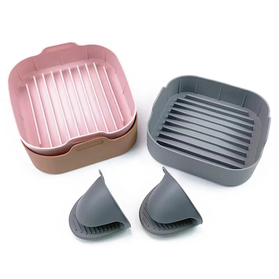 Food Grade Silicone Air Fryer Mat Wholesale Non-stick Silicone Bakeware Set Baking Utensils