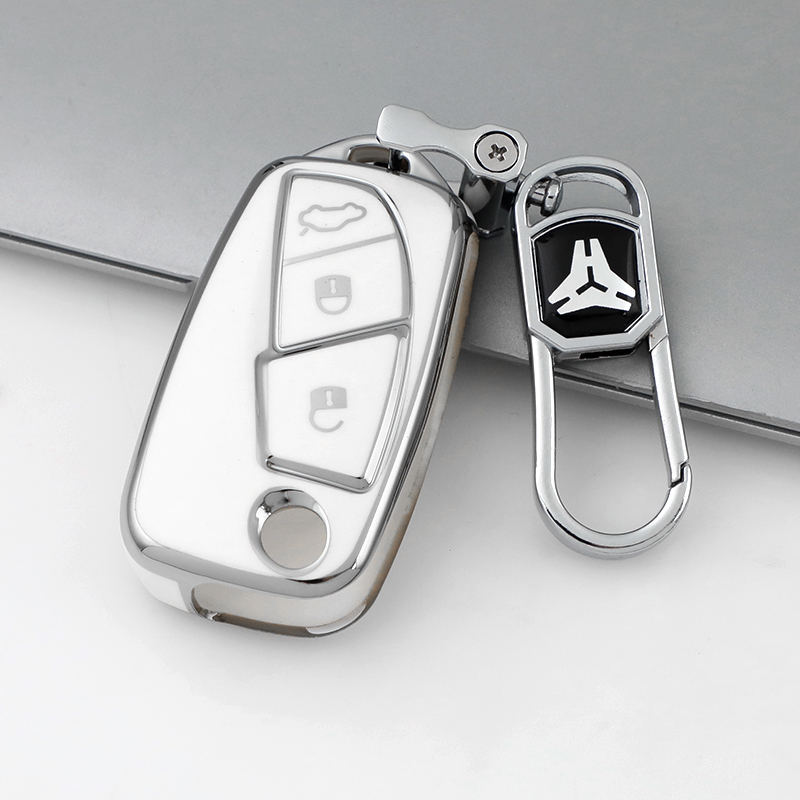 B White + Key Ring