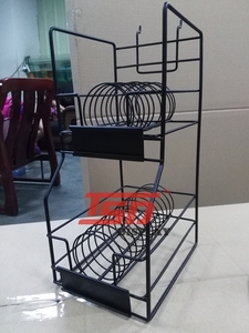 Đôi bên kim loại bán lẻ DVD VCD hiển thị đứng CD Sách kệ trưng bày - Product Image 6