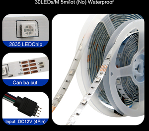 Rgb 5M ไฟ Led Strip Ip65กันน้ำ5050 Smd เปลี่ยนสีด้วยหม้อแปลงควบคุมระยะไกลและปลั๊ก - Product Image 6