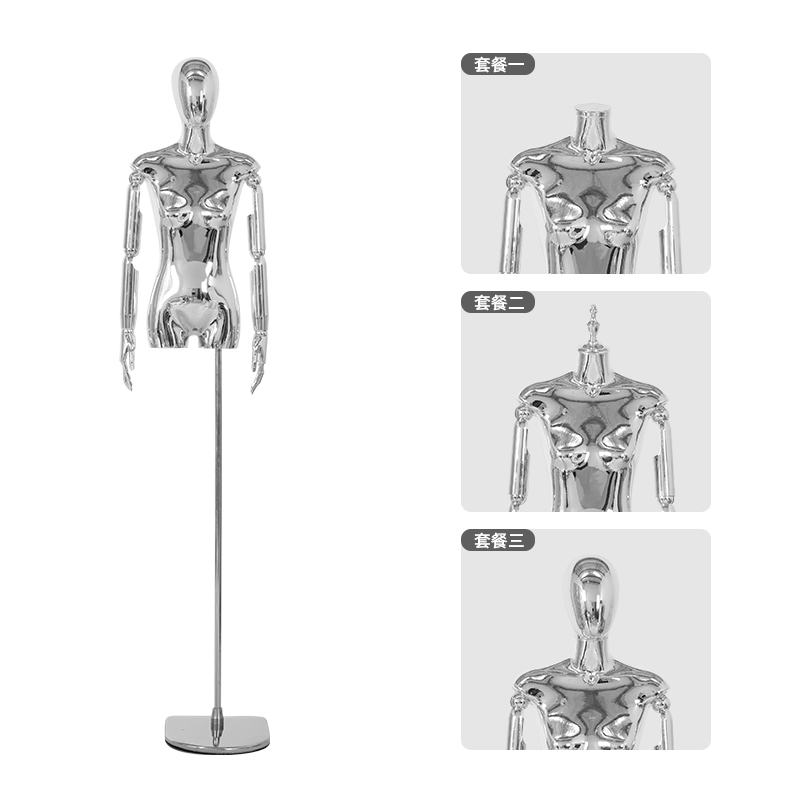 Electroplated silver head hand flat body