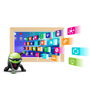 32-дюймовая деревянная рамка 1080P Android планшет рекламный аппарат пульт дистанционного управления POE NFC Digital Signage рекламное решение - Product Image 1