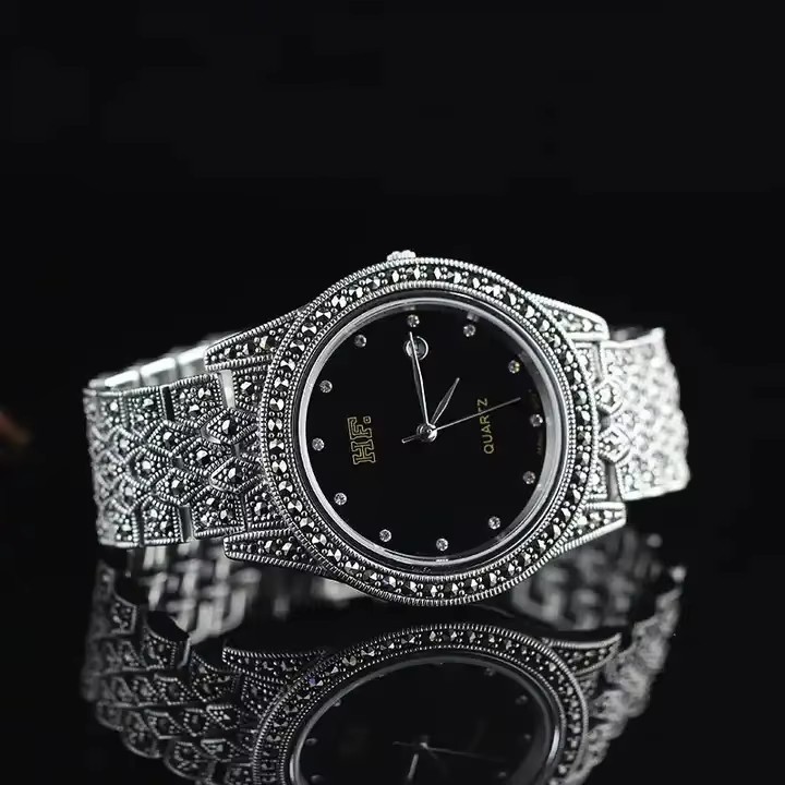 Orologio 2 intarsi Marcasite
