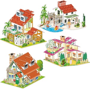 Chất Lượng Cao DIY <span class=keywords><strong>3D</strong></span> Câu Đố Đồ Chơi Đầy Màu Sắc Giấy Trường Quà Tặng Mô Hình Làm Bằng Tay Cho Trẻ Em Chất Lượng Đảm Bảo - Product Image 4