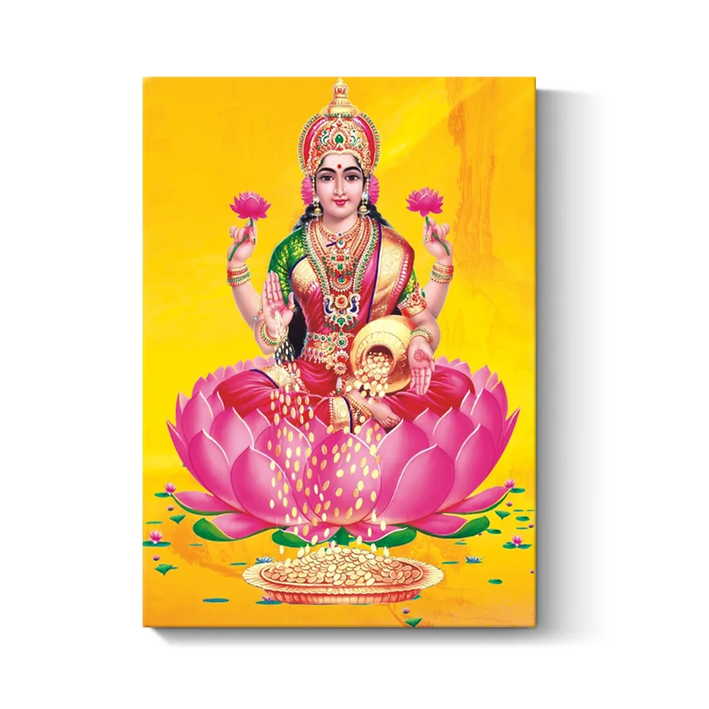 Indian Art Gallery Hindu Goddess Tanjore Lakshmi wall canvas painting