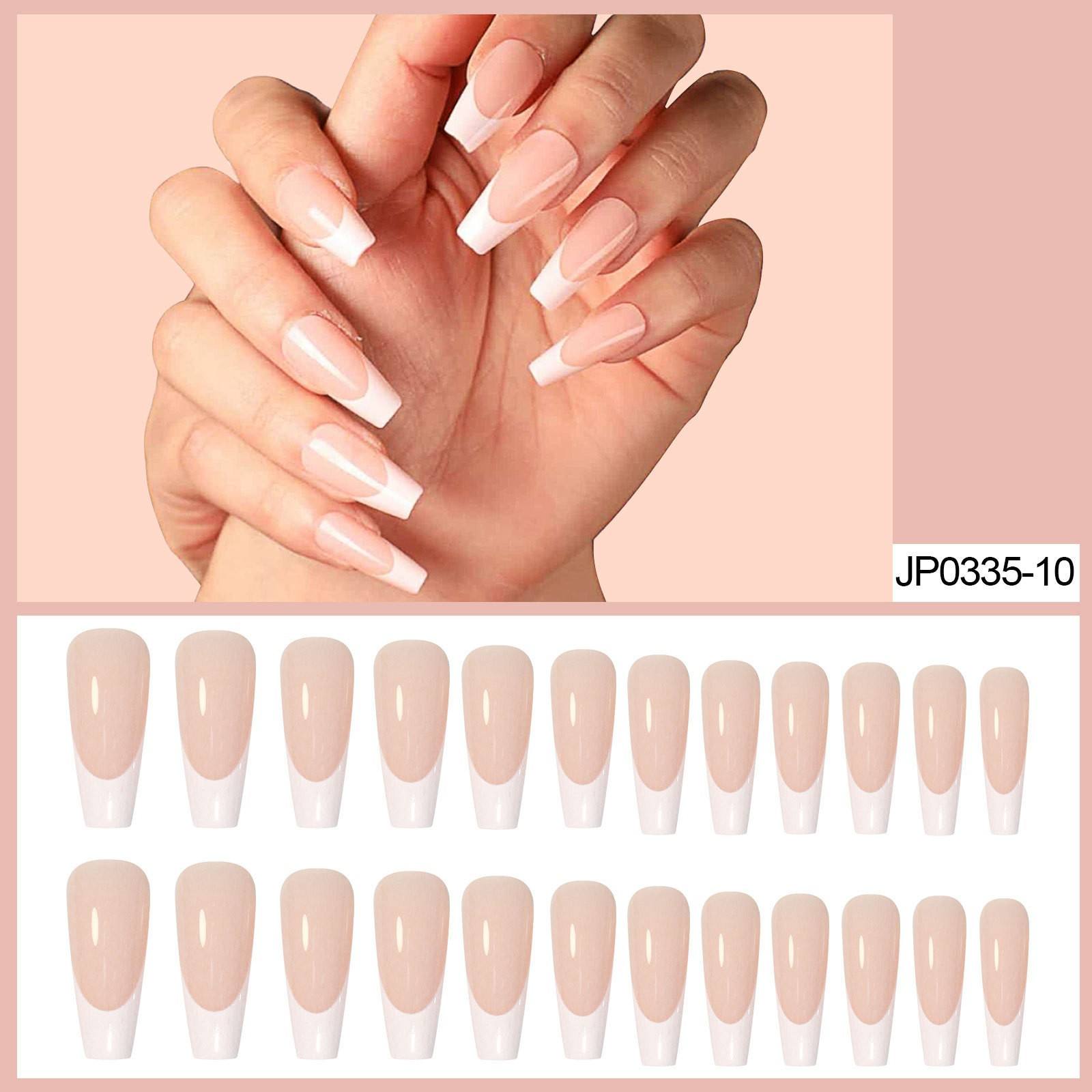 24-pièce portable clous 10 long style français blanc