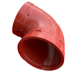 आग से लड़ने में कम दबाव लाल रंग प्रतिरोधी संक्षारण प्रतिरोधी लंबे त्रिज्या ग्रोव पाइप फिटिंग कोहनी - Product Image 1